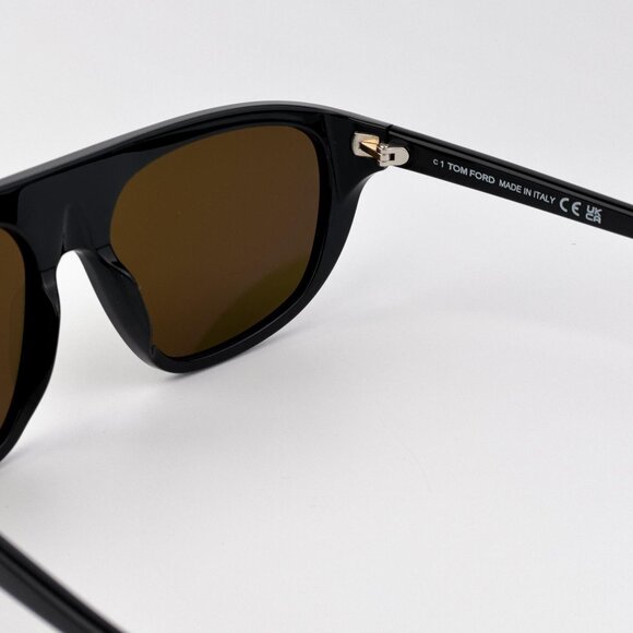 Tom Ford EDWARD-02 FT1002/S 01J Women’s Pilot Sunglasses Black Roviex